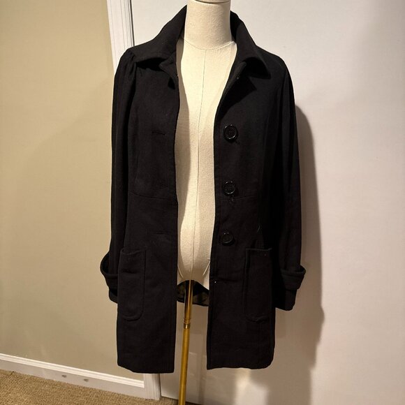 Jackets & Blazers - Black wool Pea Coat
